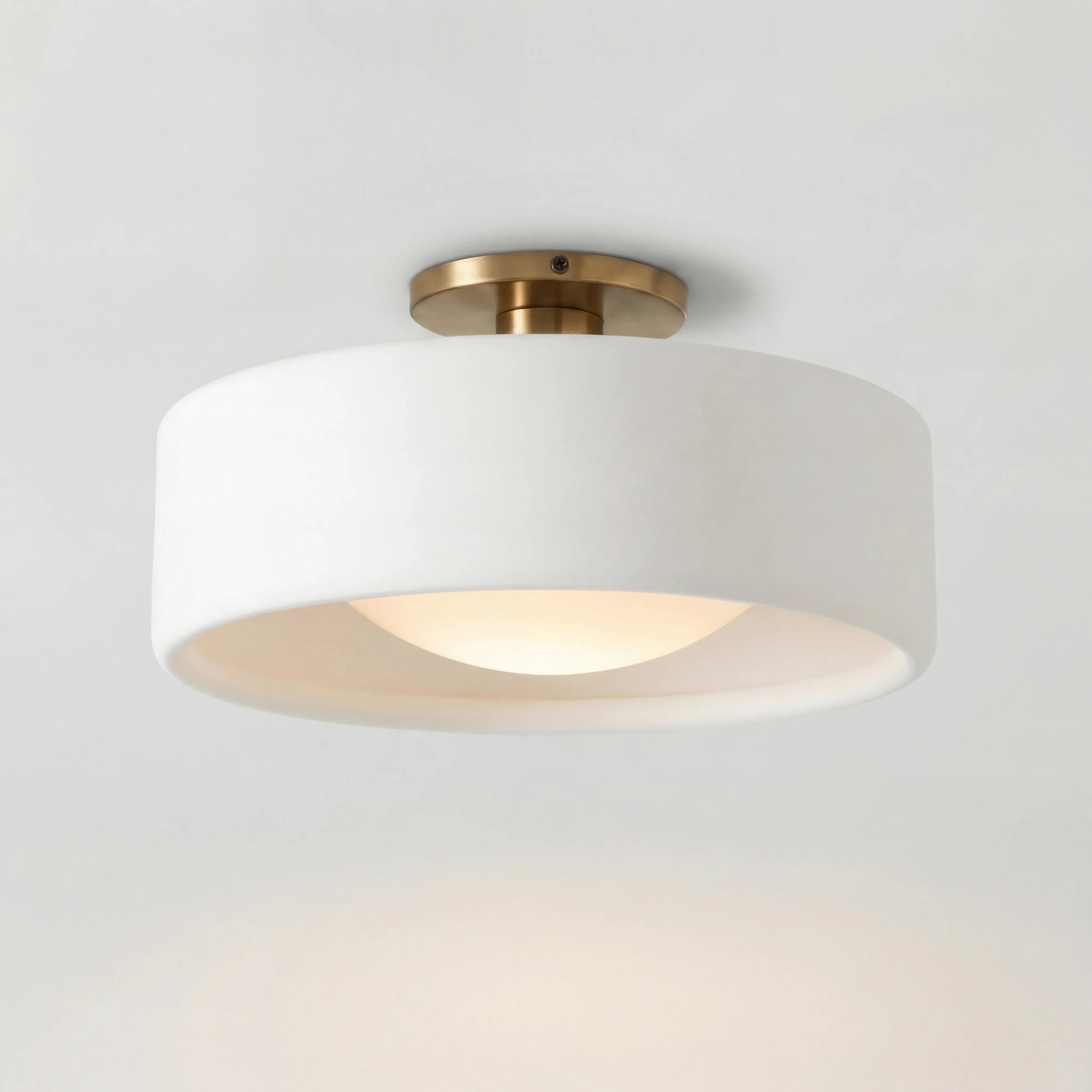 Zora Minimalist Porcelain Mount Ceiling Light