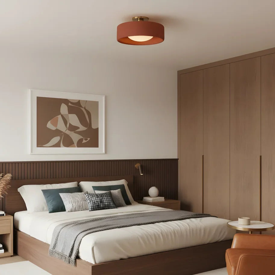 Zora Minimalist Porcelain Mount Ceiling Light