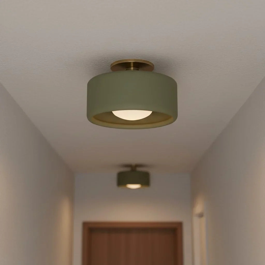 Zora Minimalist Porcelain Mount Ceiling Light