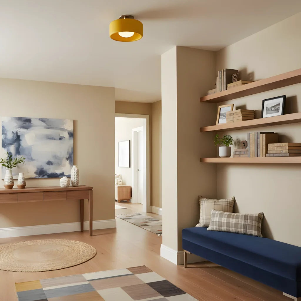 Zora Minimalist Porcelain Mount Ceiling Light