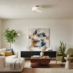 Zora Minimalist Porcelain Mount Ceiling Light