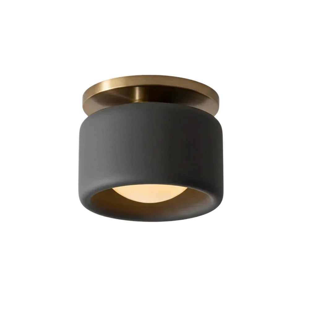 Zora Minimalist Porcelain Mount Ceiling Light