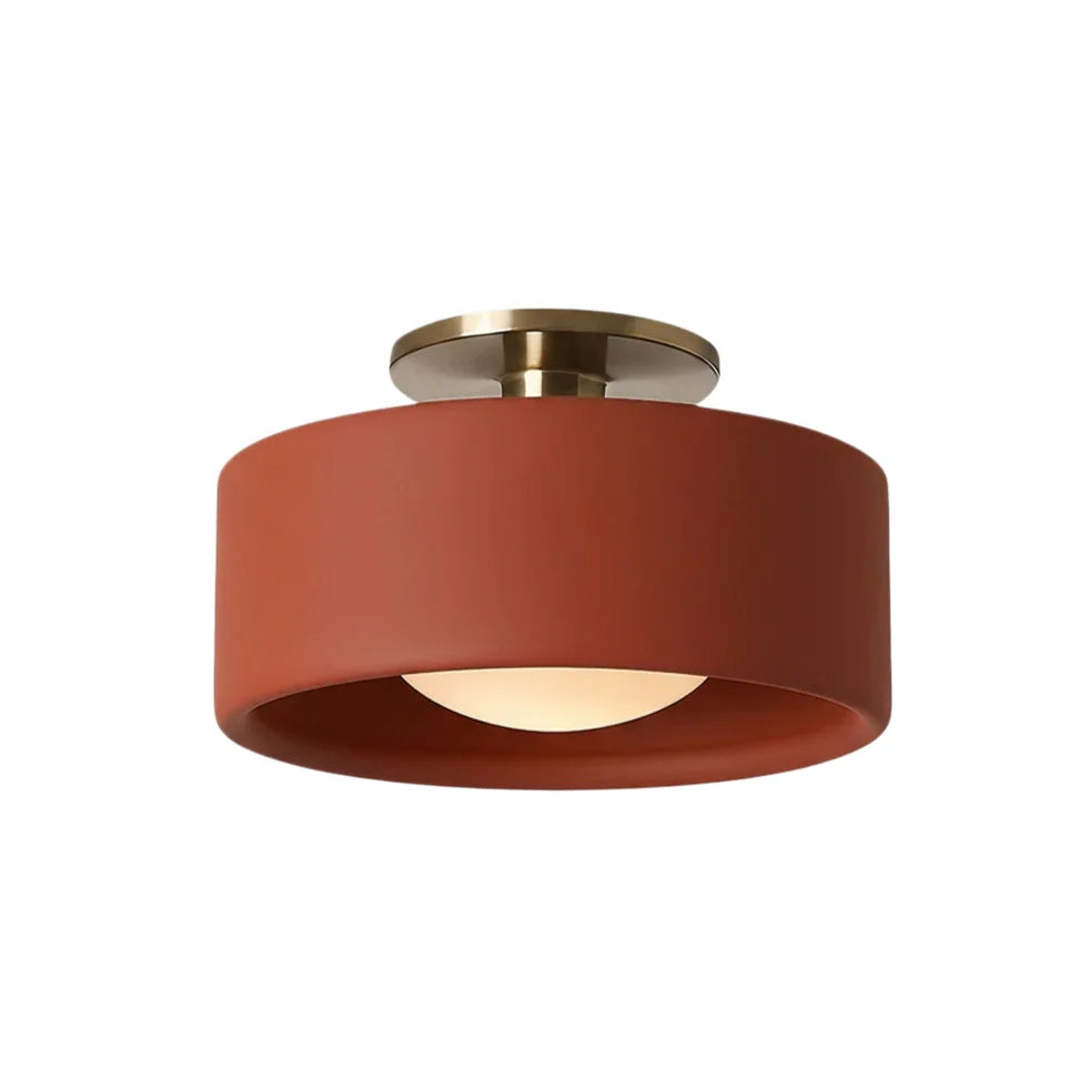 Zora Minimalist Porcelain Mount Ceiling Light