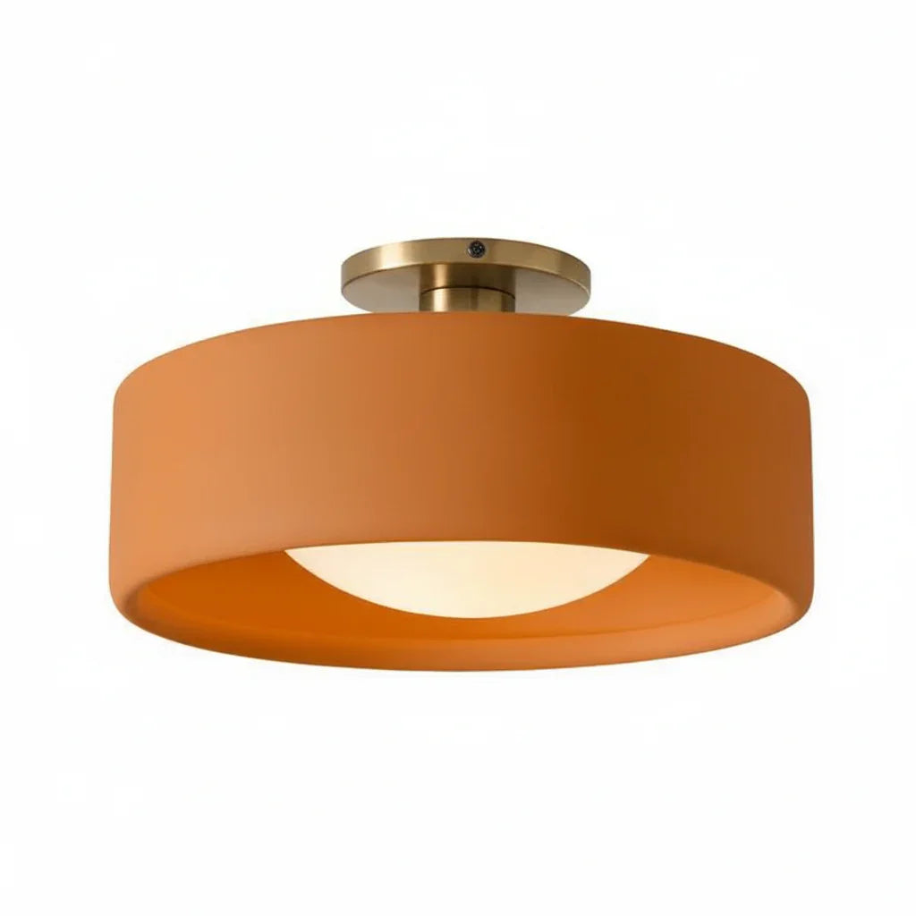 Zora Minimalist Porcelain Mount Ceiling Light
