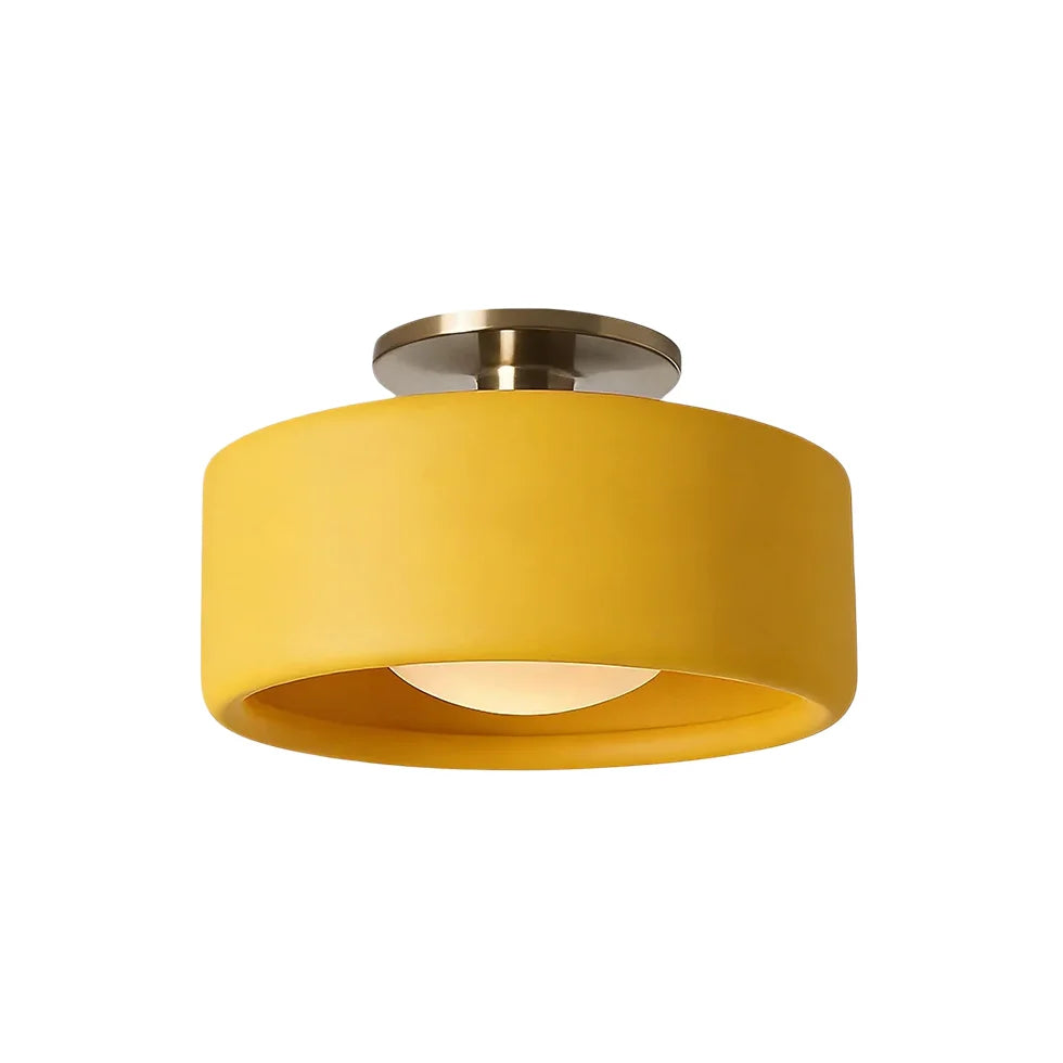 Zora Minimalist Porcelain Mount Ceiling Light
