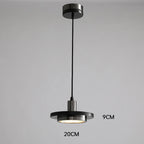 Modern Hanging Lamp with Marble Style Detail