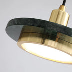 Modern Hanging Lamp with Marble Style Detail