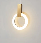 Modern LED Pendant Lamp Gold Ring