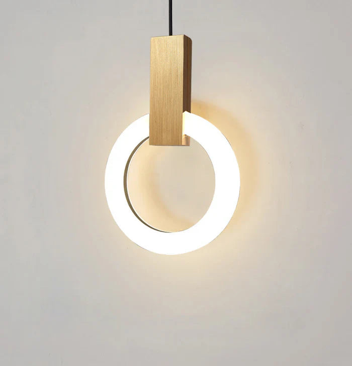 Modern LED Pendant Lamp Gold Ring