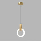 Modern LED Pendant Lamp Gold Ring