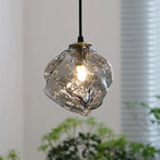 Modern Pendant Lamp with Irregular Glass Shade