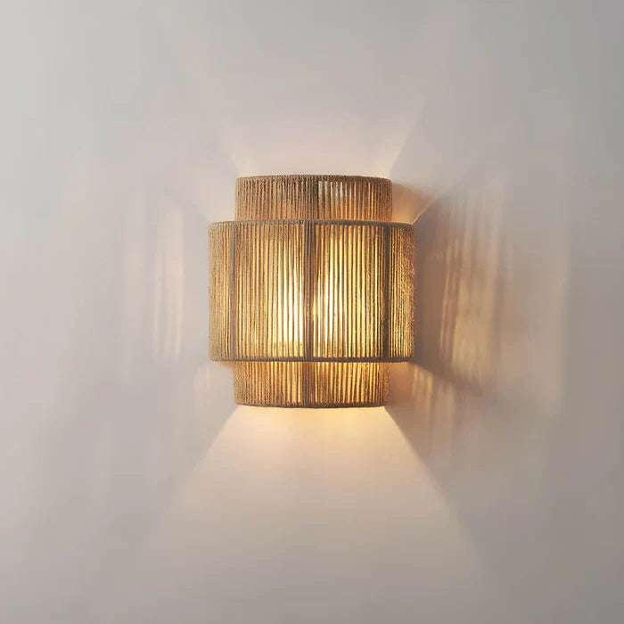 Hikari Boho Wall Sconce Made of Natural Rope