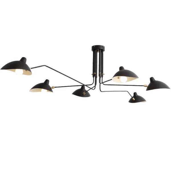 Black Ceiling Lamp with Rotating Arms – Modern Design