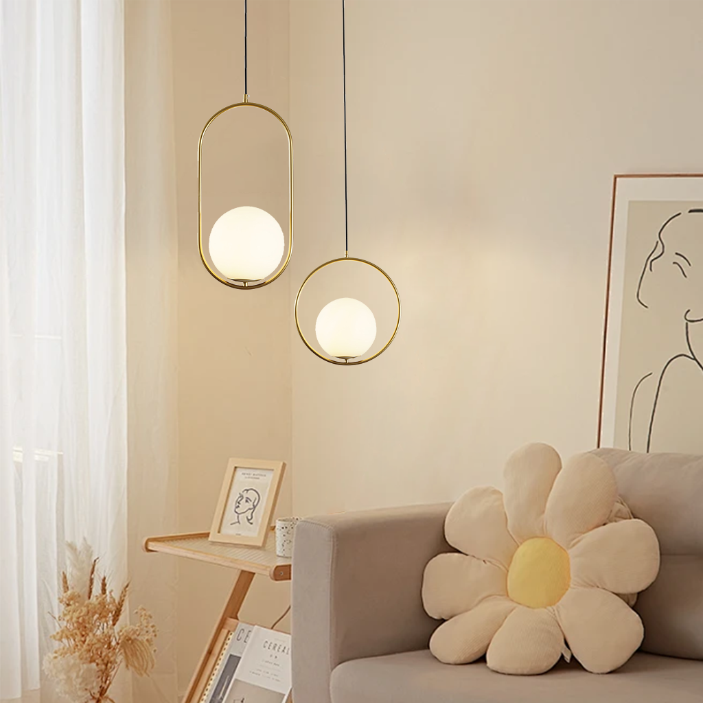 Claudine Bent Brass Pendant Lamp