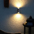Ray Design Curved LED Outdoor Wall Light Gold/Black/White Garden/Hall Metal