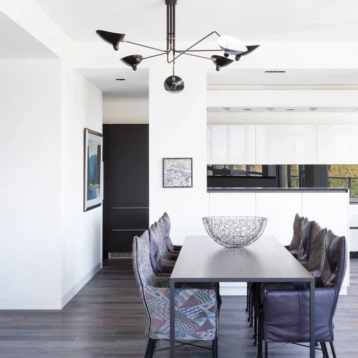 Black Ceiling Lamp with Rotating Arms – Modern Design