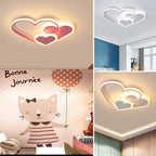 Modern LED Ceiling Lamp in the Shape of Hearts for Children's Room