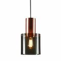 Modern Pendant Lamp with Glass Shade and Metal Accent – Industrial Elegance