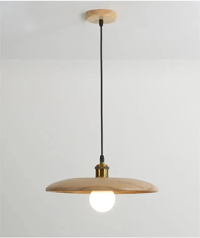 Scandinavian Wooden Pendant Lamp – Minimalist Ceiling Light