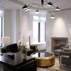 Black Ceiling Lamp with Rotating Arms – Modern Design