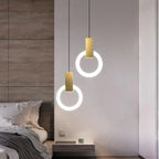 Modern LED Pendant Lamp Gold Ring