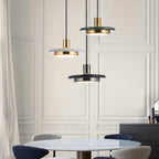 Modern Hanging Lamp with Marble Style Detail