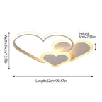 Modern LED Ceiling Lamp in the Shape of Hearts for Children's Room