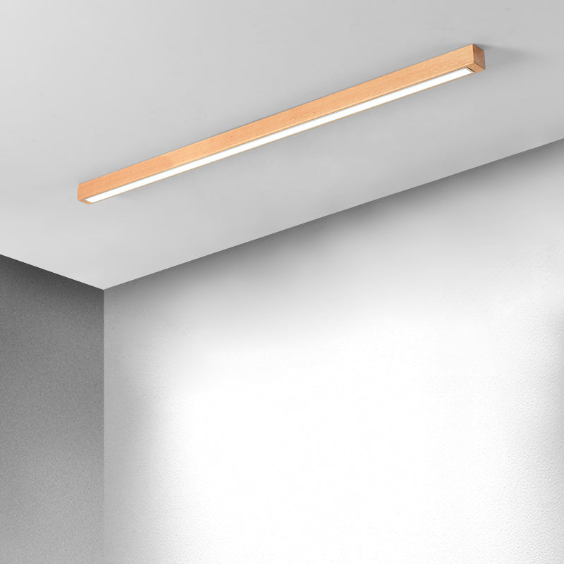 Arisha Modern Linear LED Ceiling Light Wood Bedroom/Living Room