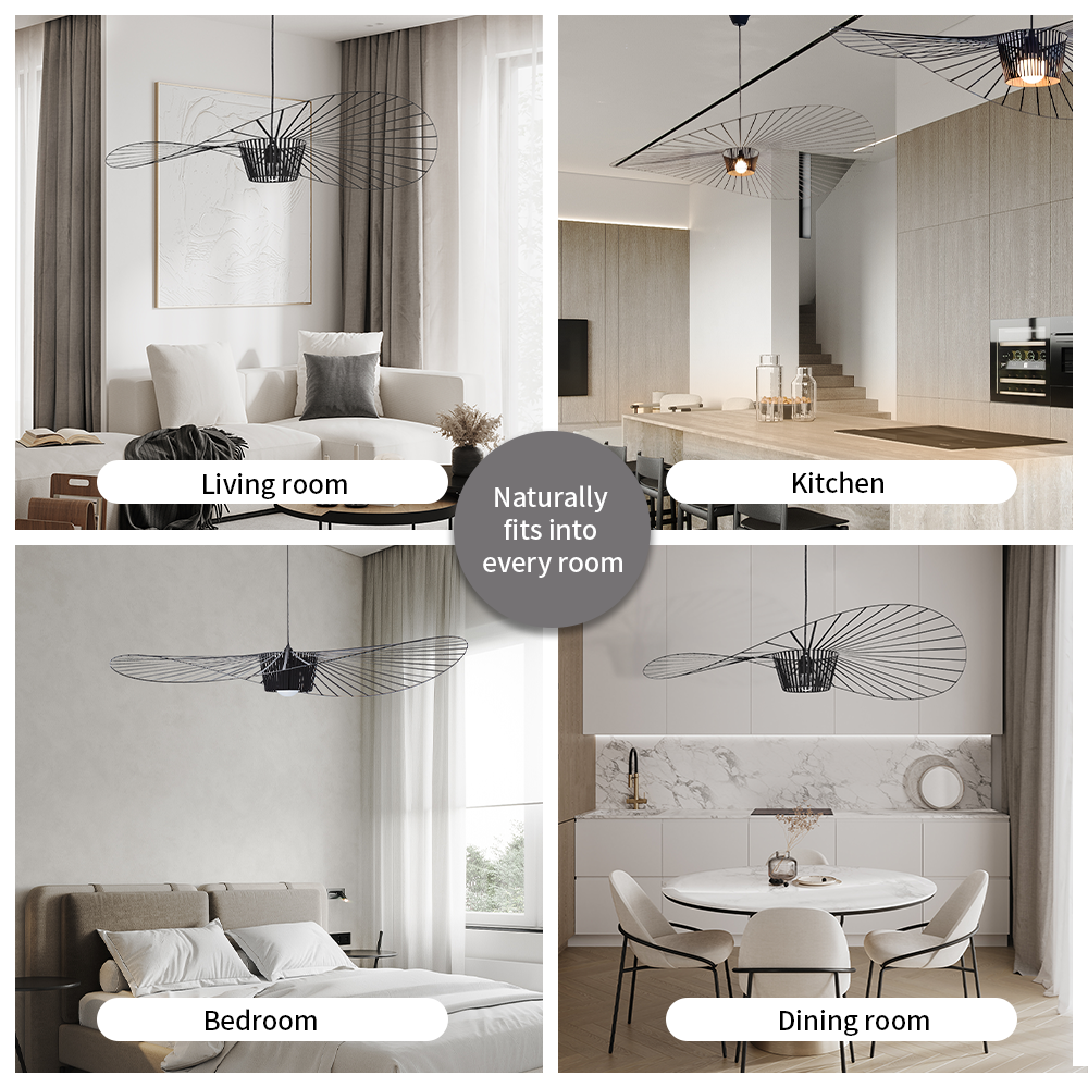 Rosland Vertigo Modern Straw Hat Pendant Light