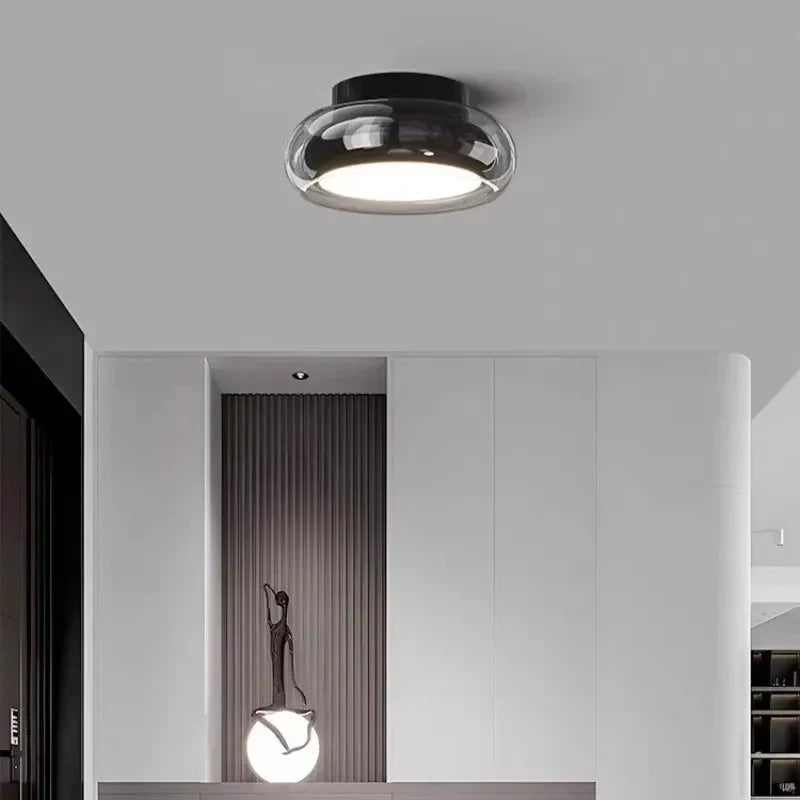 Modern Ceiling Light Fixture with Glass Shade