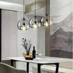 Glass Pendant Lamp – Double Shade in Industrial Style