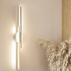 Arisha Modern LED Wall Light, Twin Linear, Black/White, Metal, Bedroom