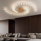 Modern LED Ceiling Chandelier - Minimalist Design Inspired by Sun Rays