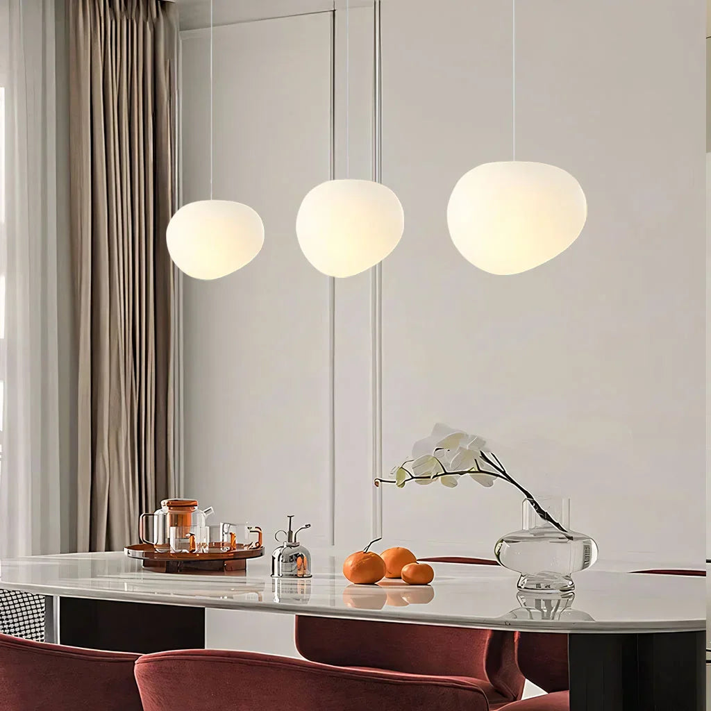 Boden White Pebble Pendant Light