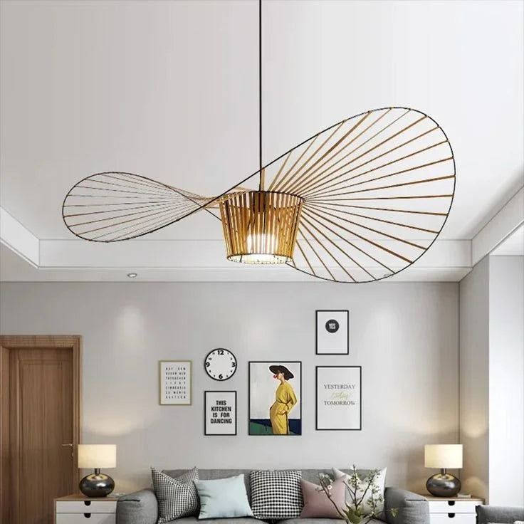 Rosland Vertigo Modern Straw Hat Pendant Light