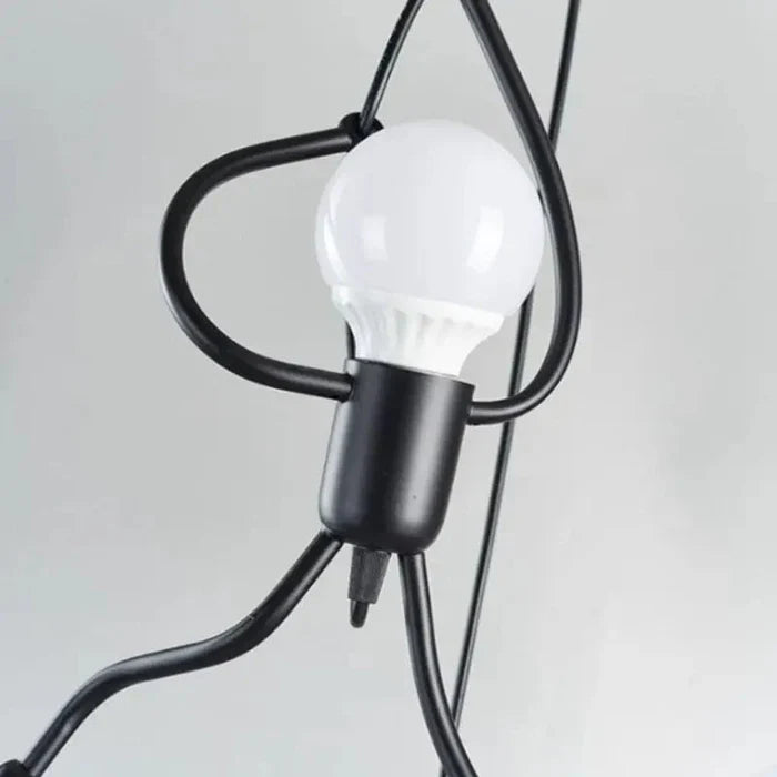 Hanging Lamp with a Climbing Figure Motif