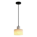 Hanging Lamp with Marble Shade – Minimalist Elegance
