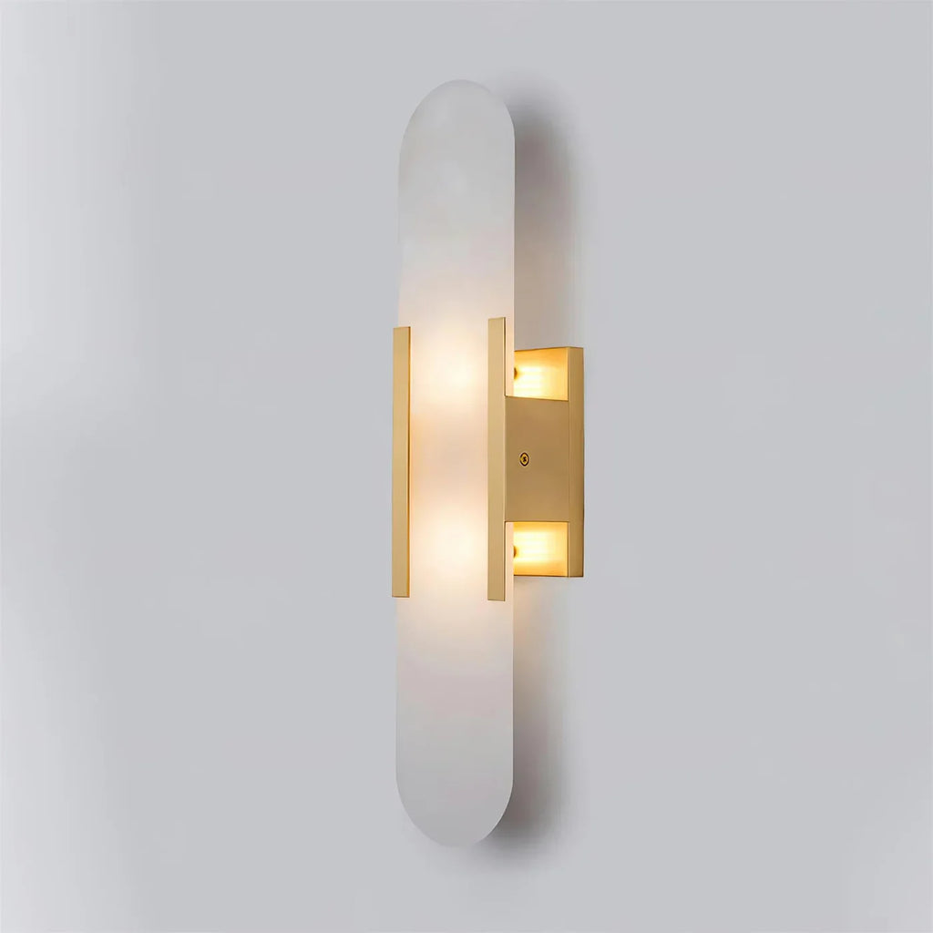 Modern Marble Wall Sconce with Gold Details – Luxury Lighting