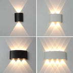 Tronix Modern Rectangular Wall Sconce Black/White. Corridor