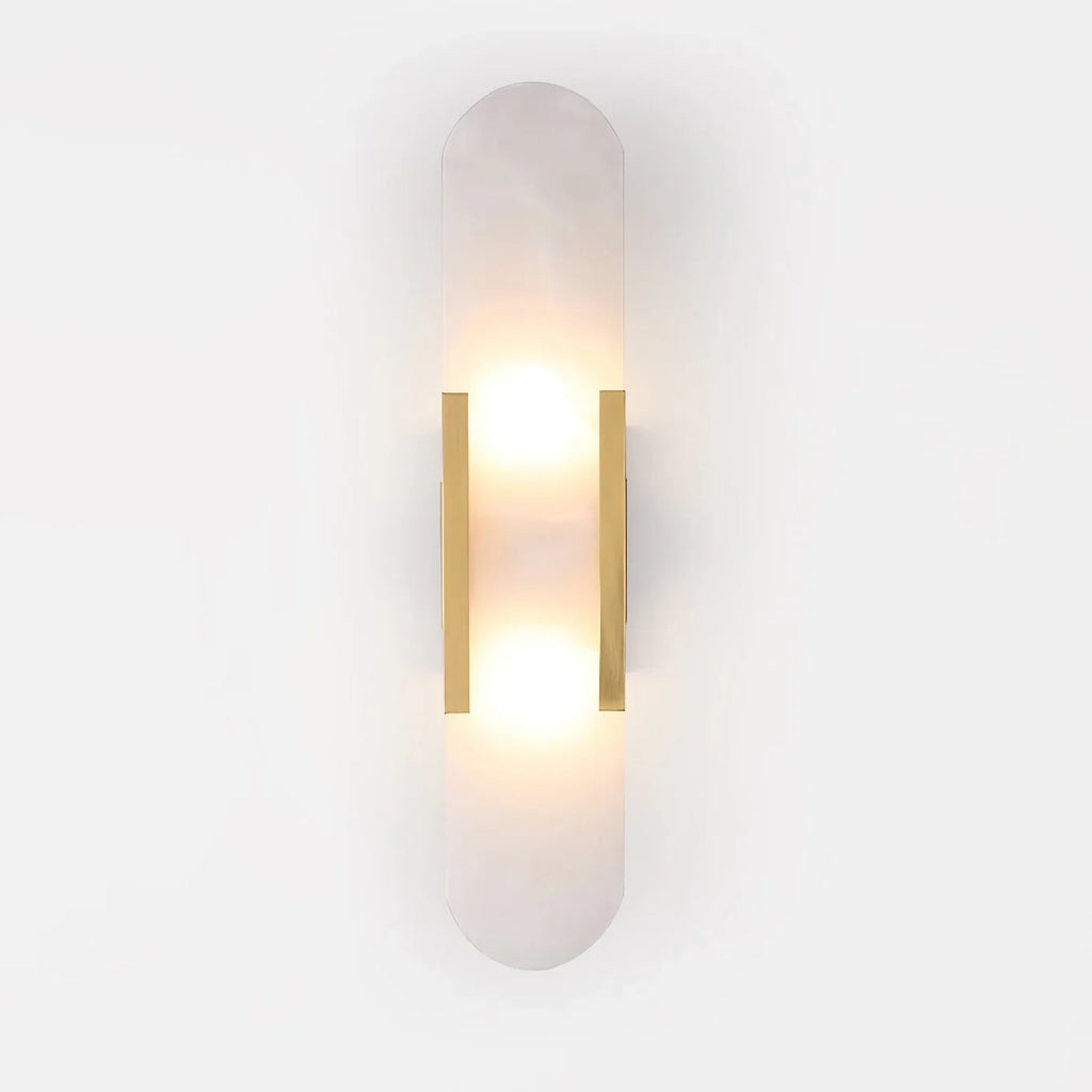 Modern Marble Wall Sconce with Gold Details – Luxury Lighting