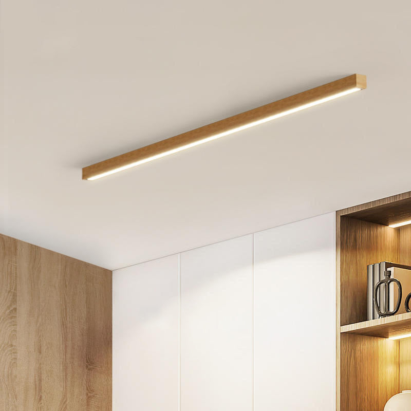 Arisha Modern Linear LED Ceiling Light Wood Bedroom/Living Room