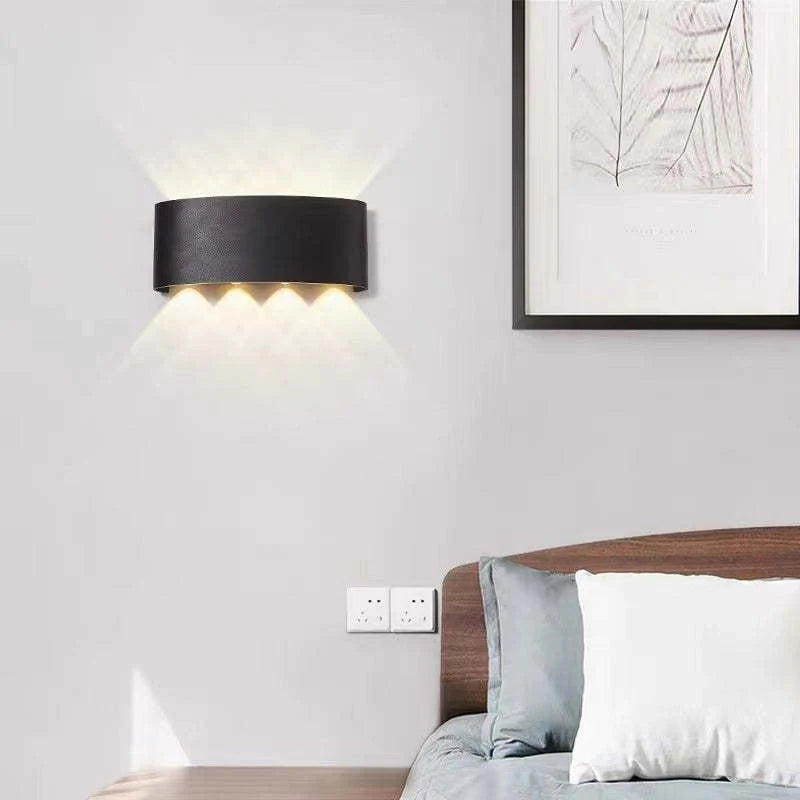 Ray Modern Outdoor Wall Light Rectangle LED White Metal Terrace