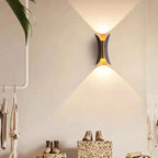 Ray Design Curved LED Outdoor Wall Light Gold/Black/White Garden/Hall Metal