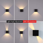 Nexu Modern Adjustable Square Outdoor Wall Lamp LED