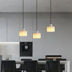 Hanging Lamp with Marble Shade – Minimalist Elegance