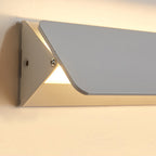Modern Rectangular Wall Sconce, Metal, White, Garden