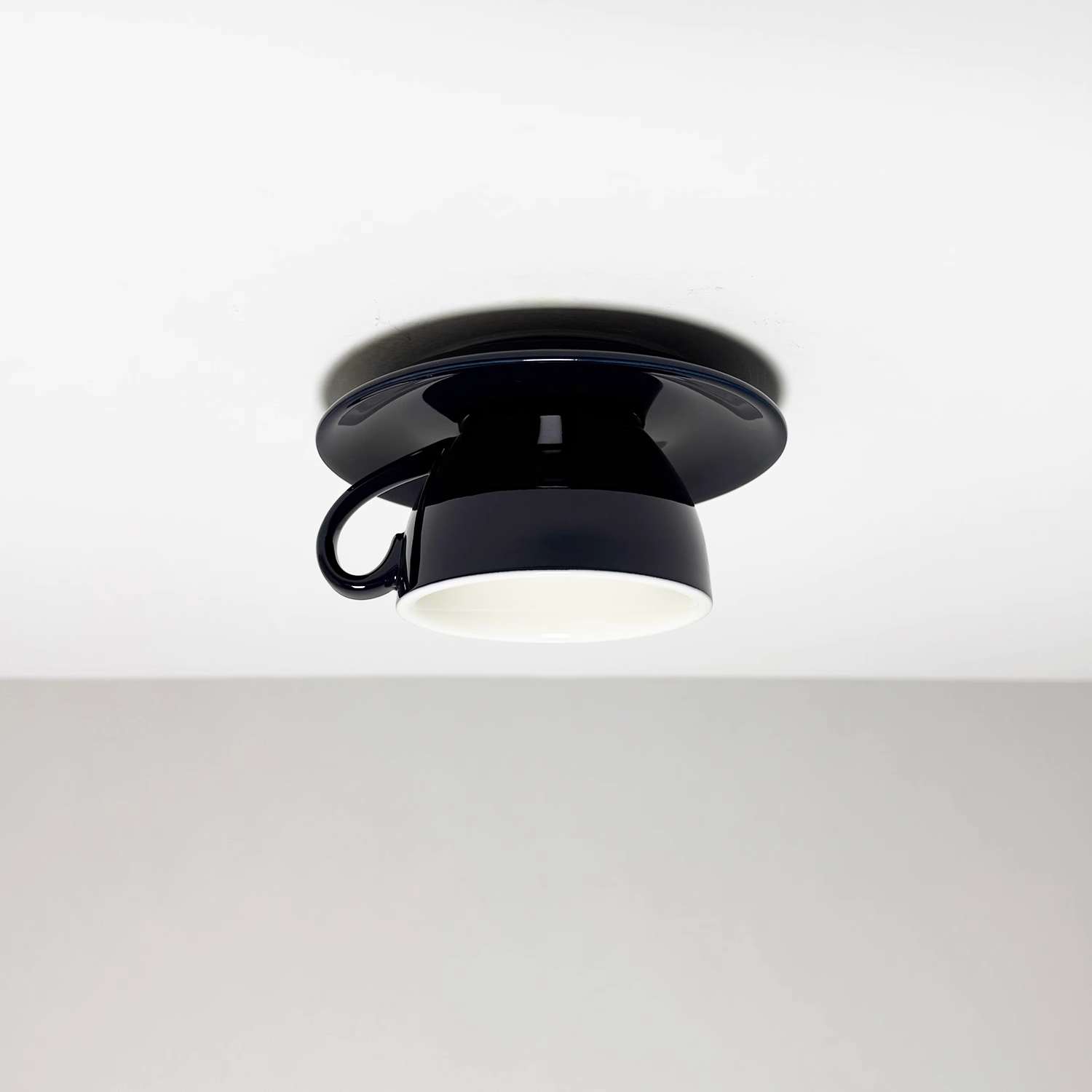 Teyo Modern Ceramic Coffee Cup Ceiling Light Blue/Pink/Yellow