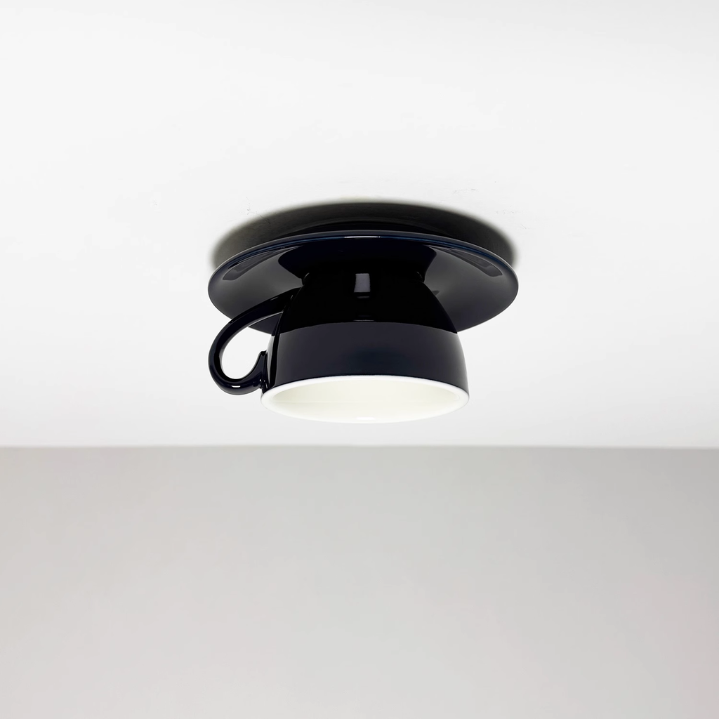 Valentina Modern Ceiling Light, Blue/Pink/Yellow, Coffee Cups, Ceramic, Bedroom