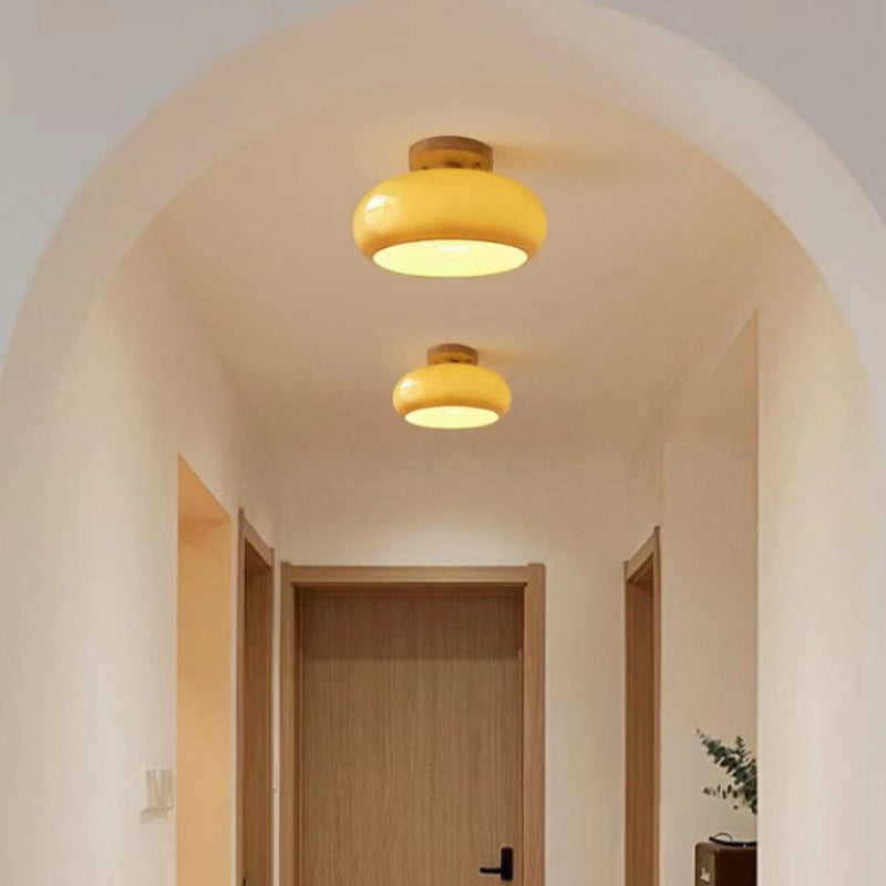 Charlotte Surface-Mounted Ceiling Light Made of Wood