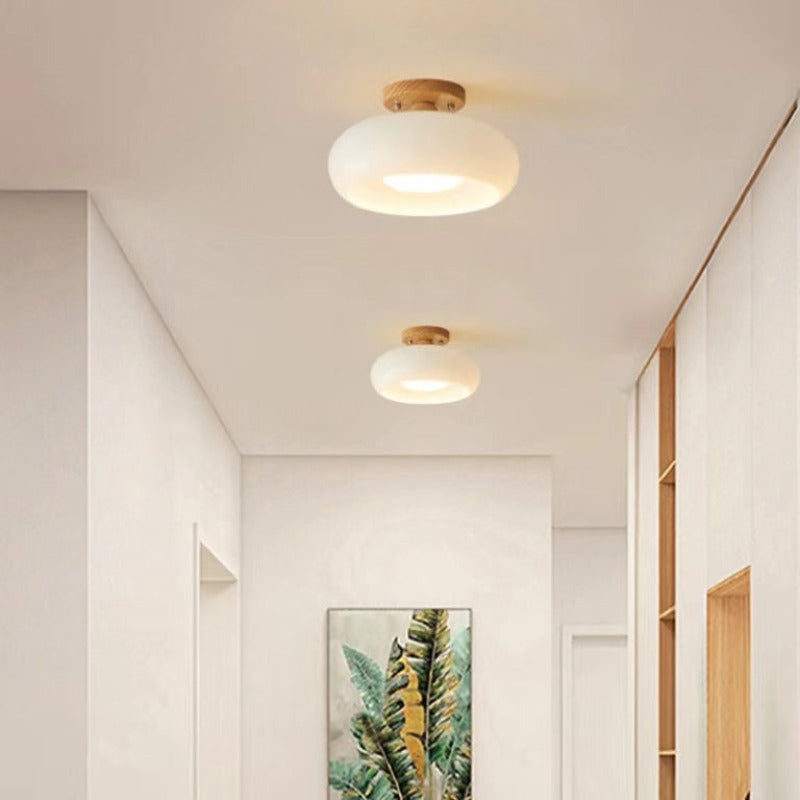 Charlotte Surface-Mounted Ceiling Light Made of Wood